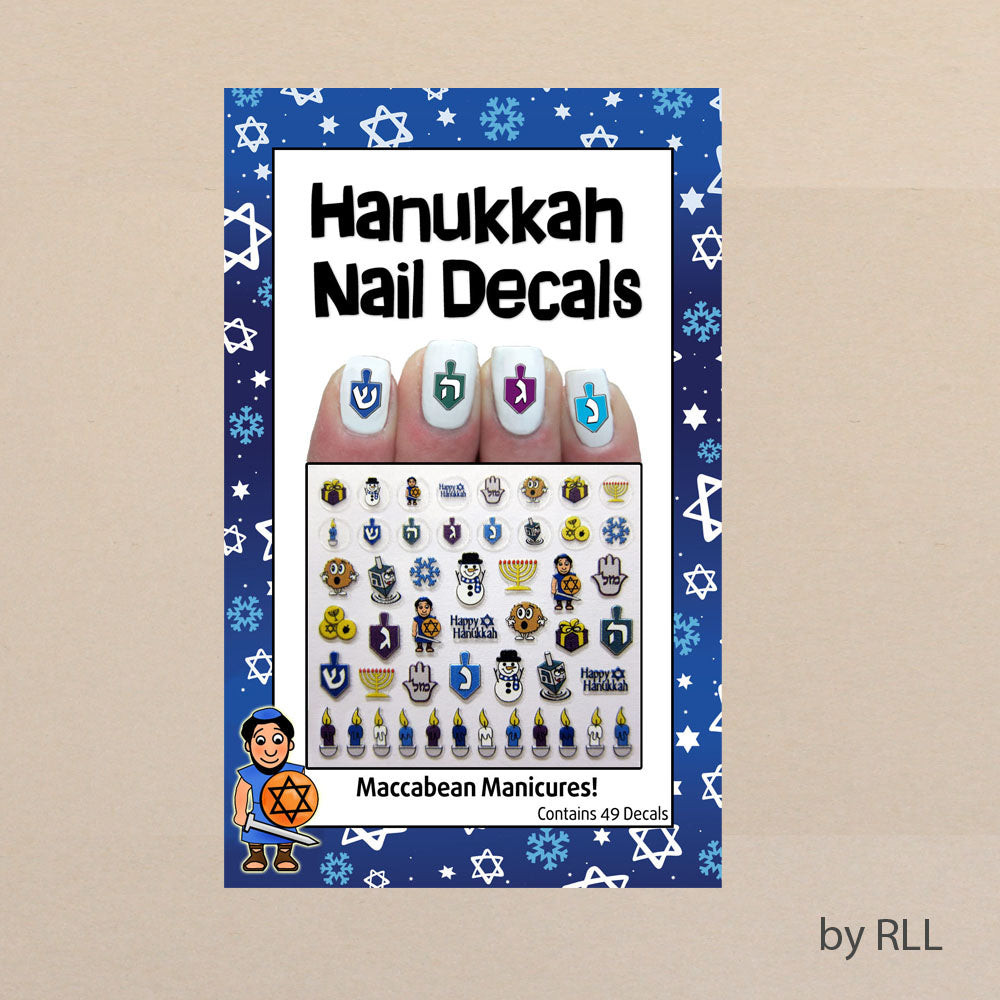 MIDRASH MANICURES HANUKKAH NAIL DECALS, INC 49 DECALS