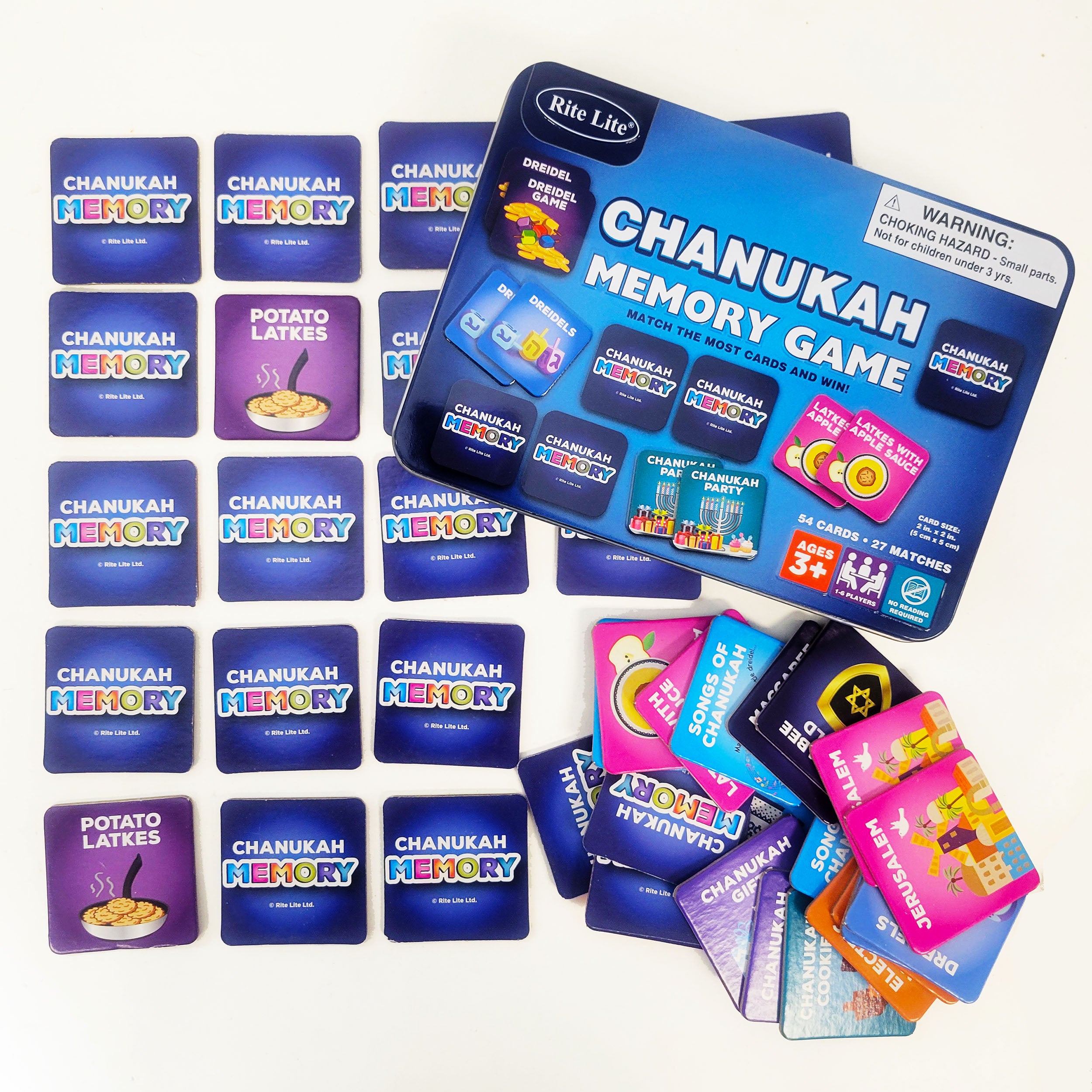 CHANUKAH GAME, "MEMORY", 54 CARDS, 7" x 5", COLLECTIBLE