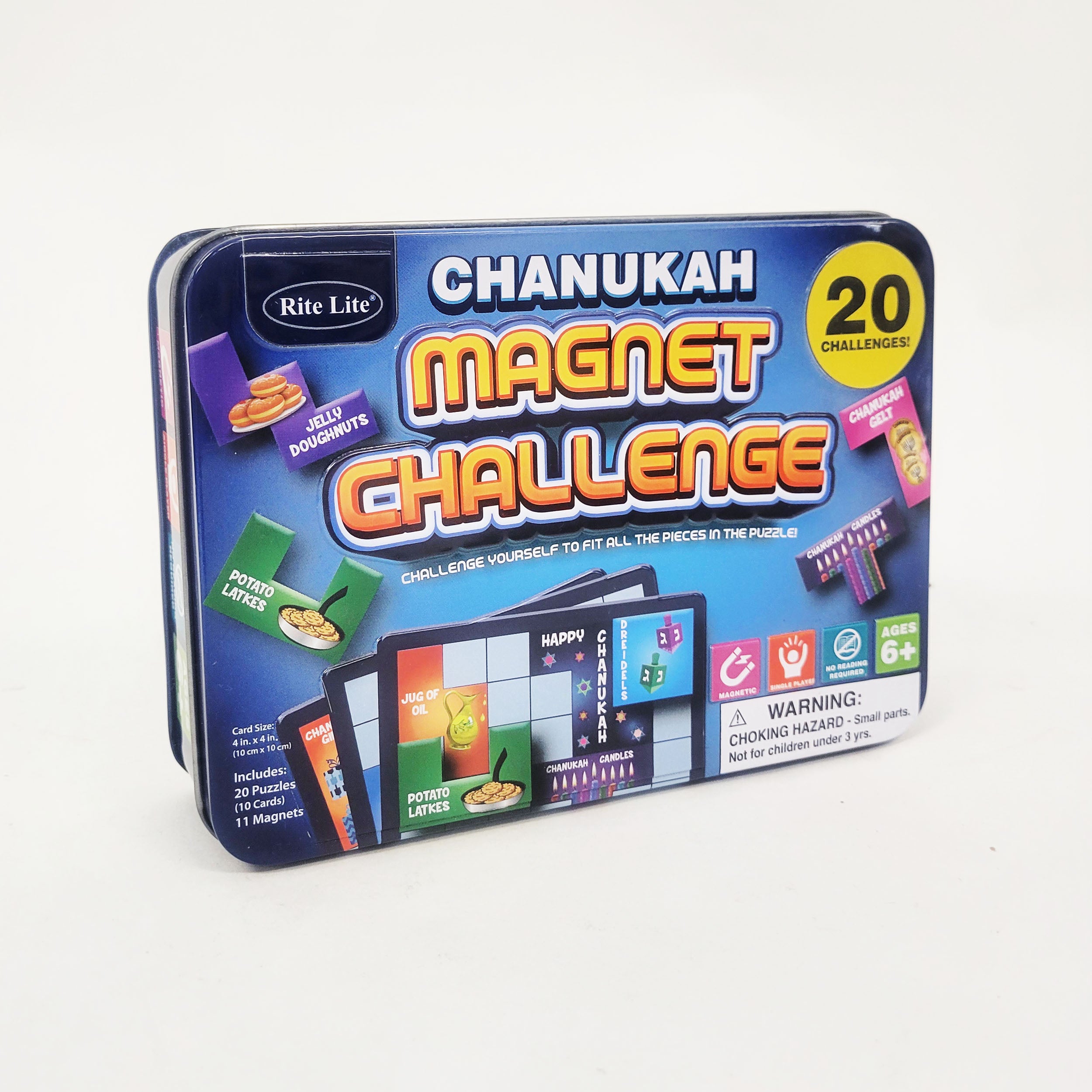 CHANUKAH MAGNET CHALLENGE GAME, 6.25" X 4.5", COLLECTIBLE TIN